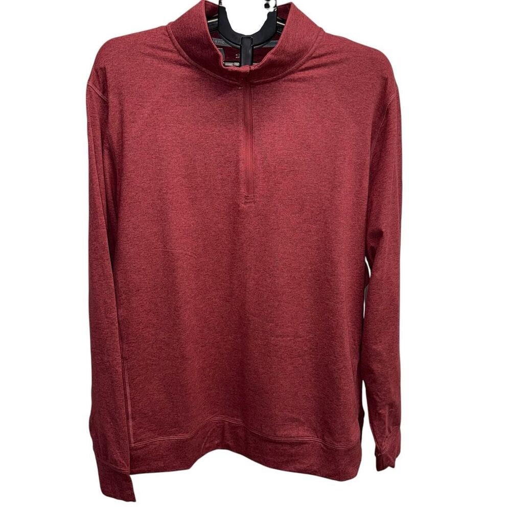 Athletic Works Men’s 2XL Burgundy Quarter Zip Pullover Thumbholes NWOT